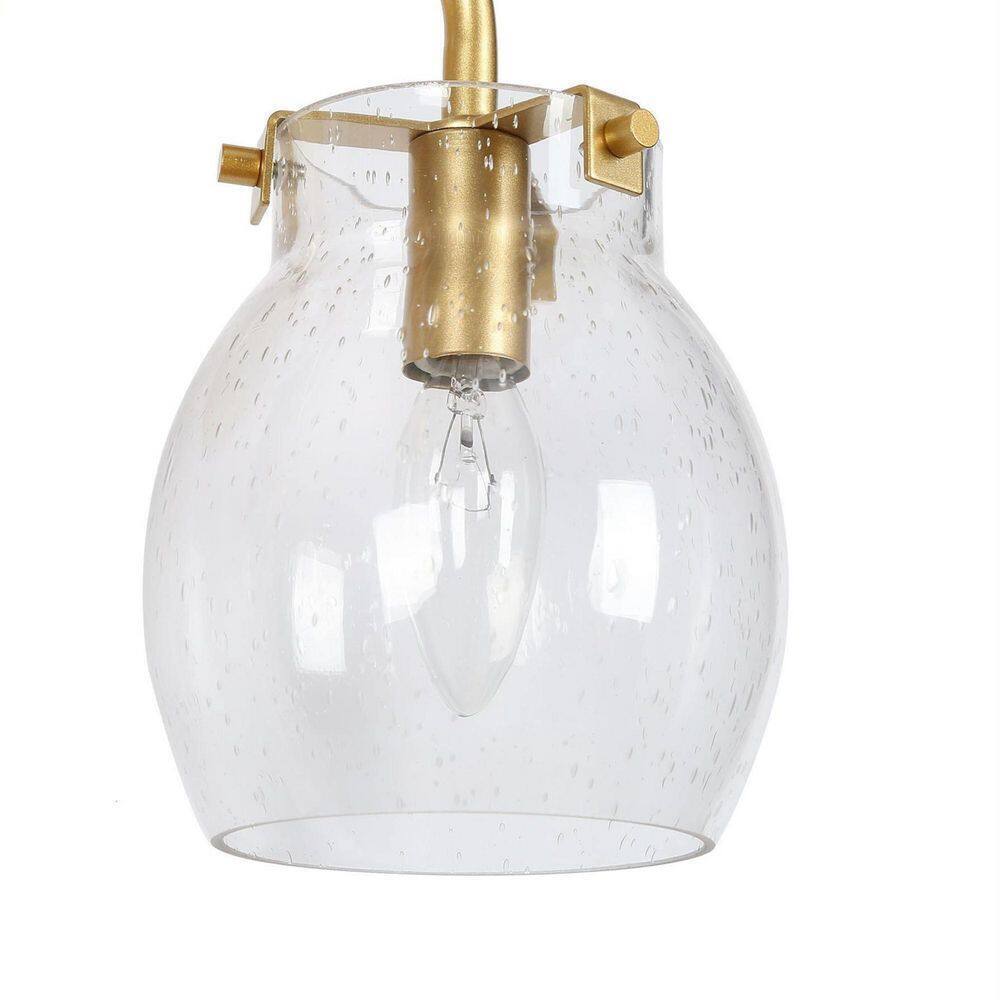 Zevni Funay 14 in. 2-Light Gold Bathroom Vanity Light