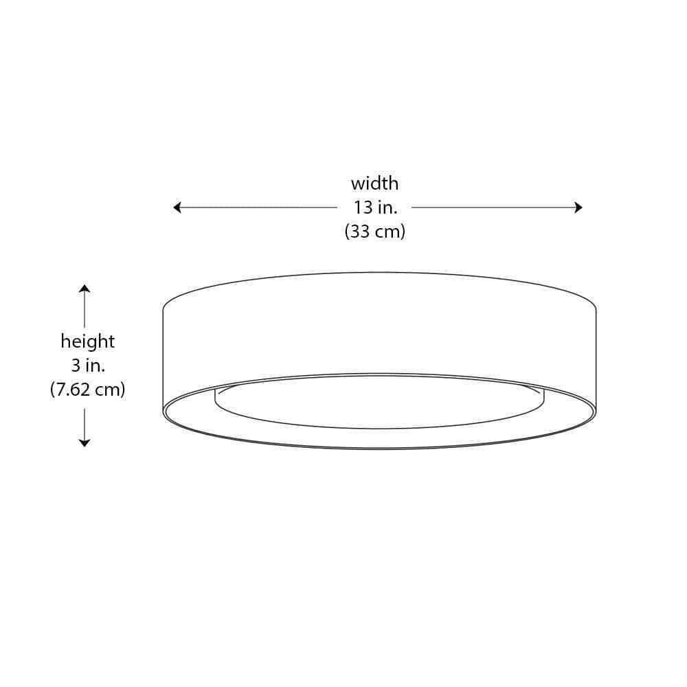 Monteaux Lighting Monteaux 13 in. Black Integrated LED Flush Mount Ceiling Light