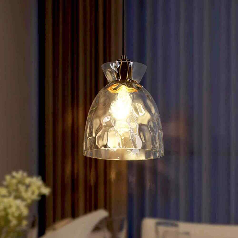 Uolfin Modern Kitchen Island Pendant Light 1-Light Brass Gold Bell Pendant
