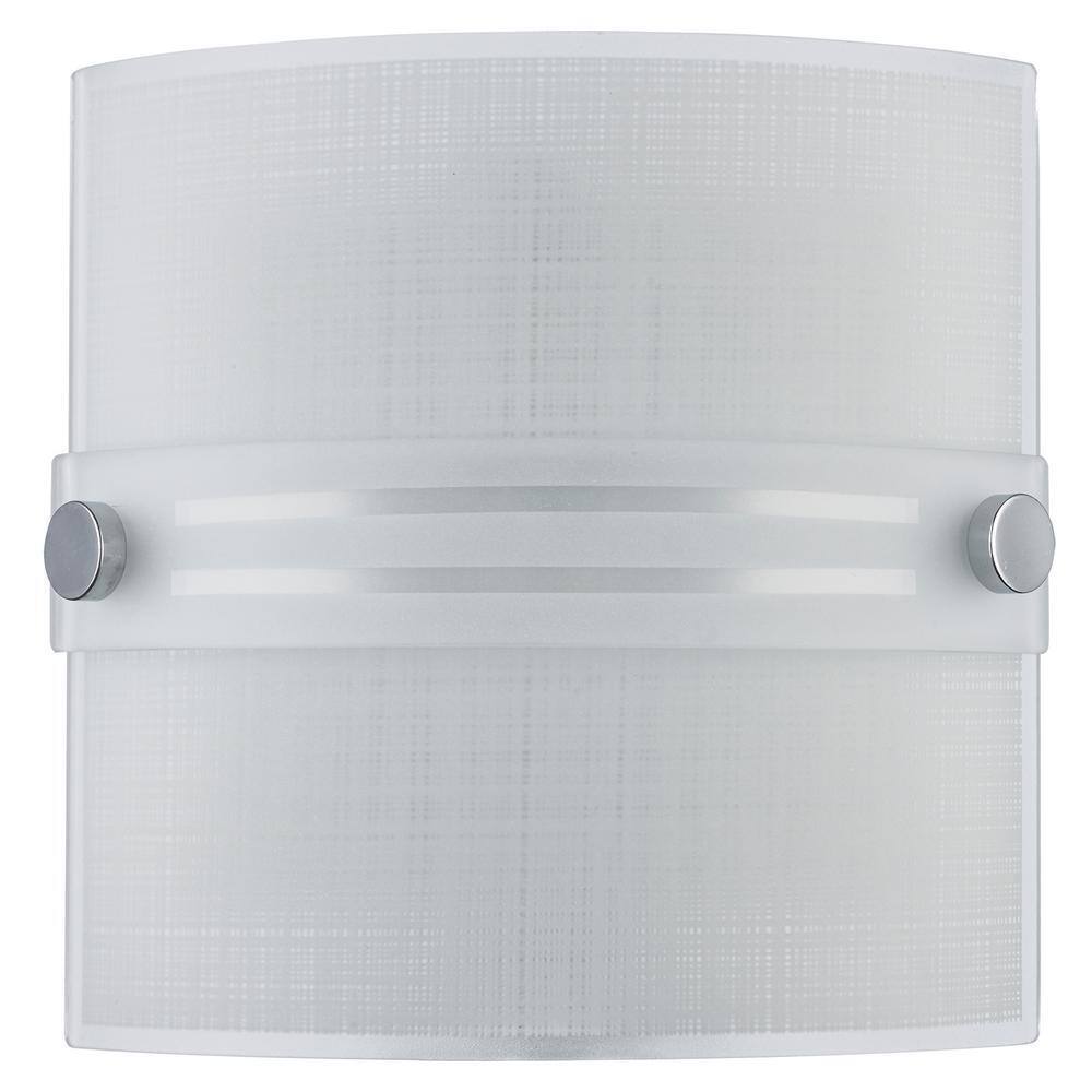 Bel Air Lighting Morie Chrome Indoor Wall Sconce Light Fixture w/ Frosted Glass