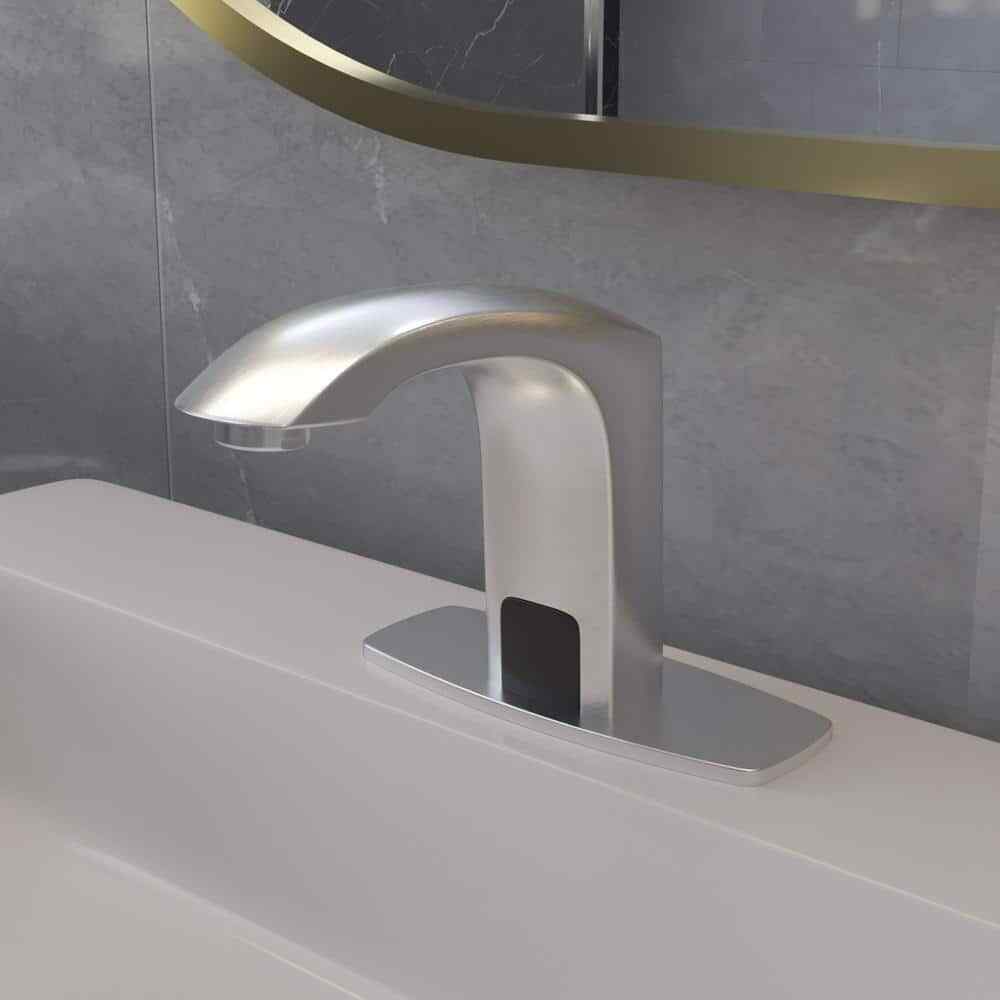 BWE Automatic Sensor Touchless Bathroom Sink Faucet With Deck Plate