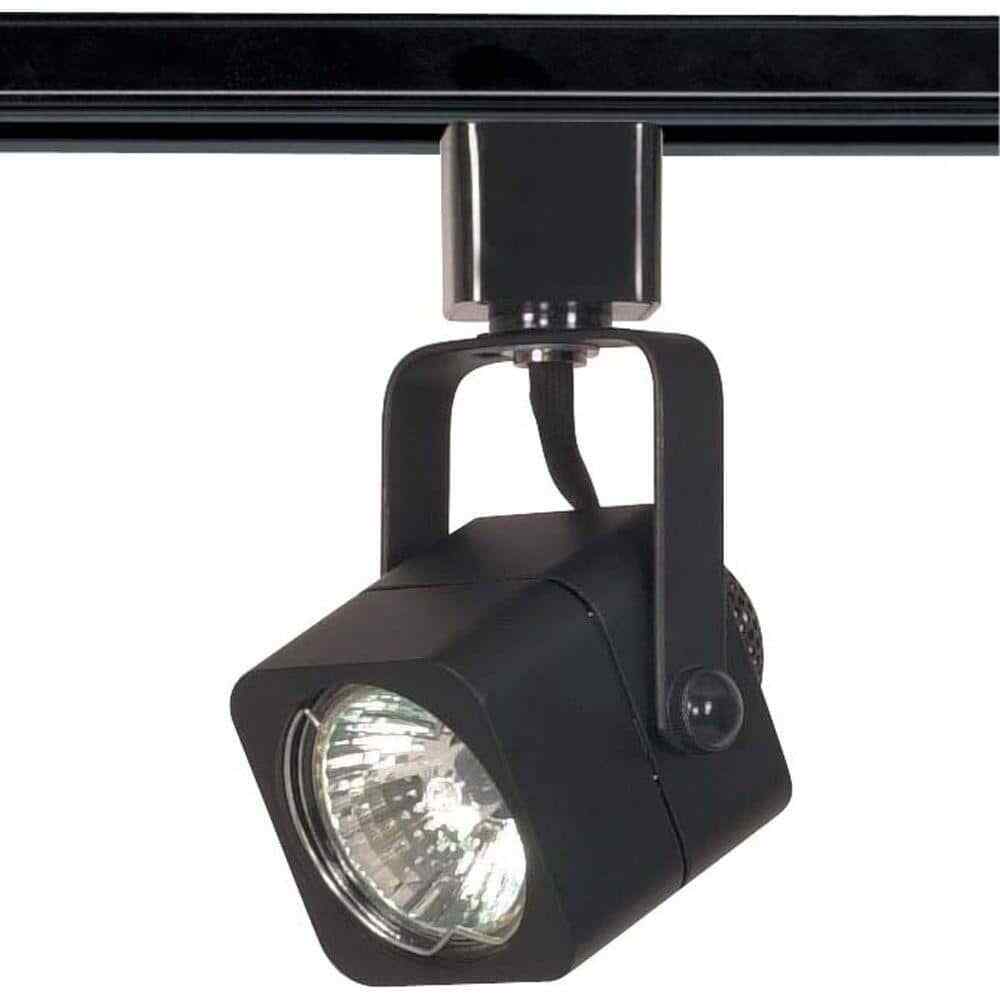 SATCO 1-Light MR16 120-Volt Square Black Track Lighting Head TH313
