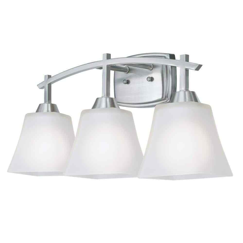 Westinghouse Midori 3-Light Brushed Nickel Wall Mount Bath Light 6573600
