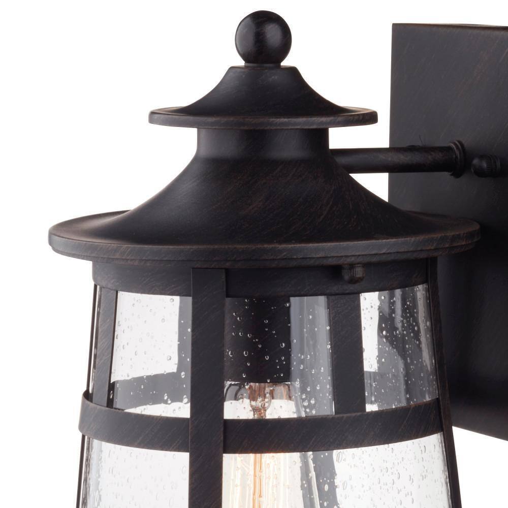 Globe Electric Ezekiel Bronze Rustic Farmhouse Indoor/Outdoor Wall Sconce