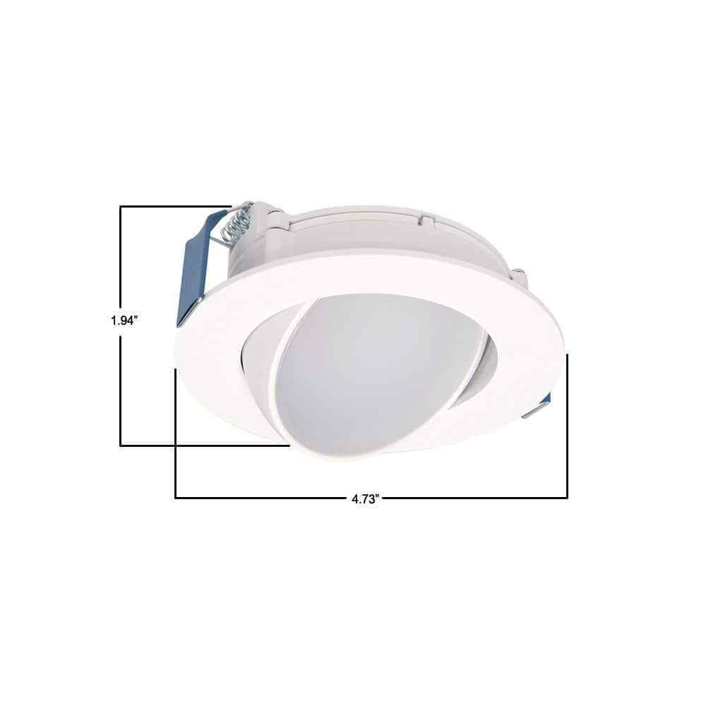 HALO HLA 4 in. Color Selectable Canless Recessed Wide Beam Gimbal Trim LED Kit