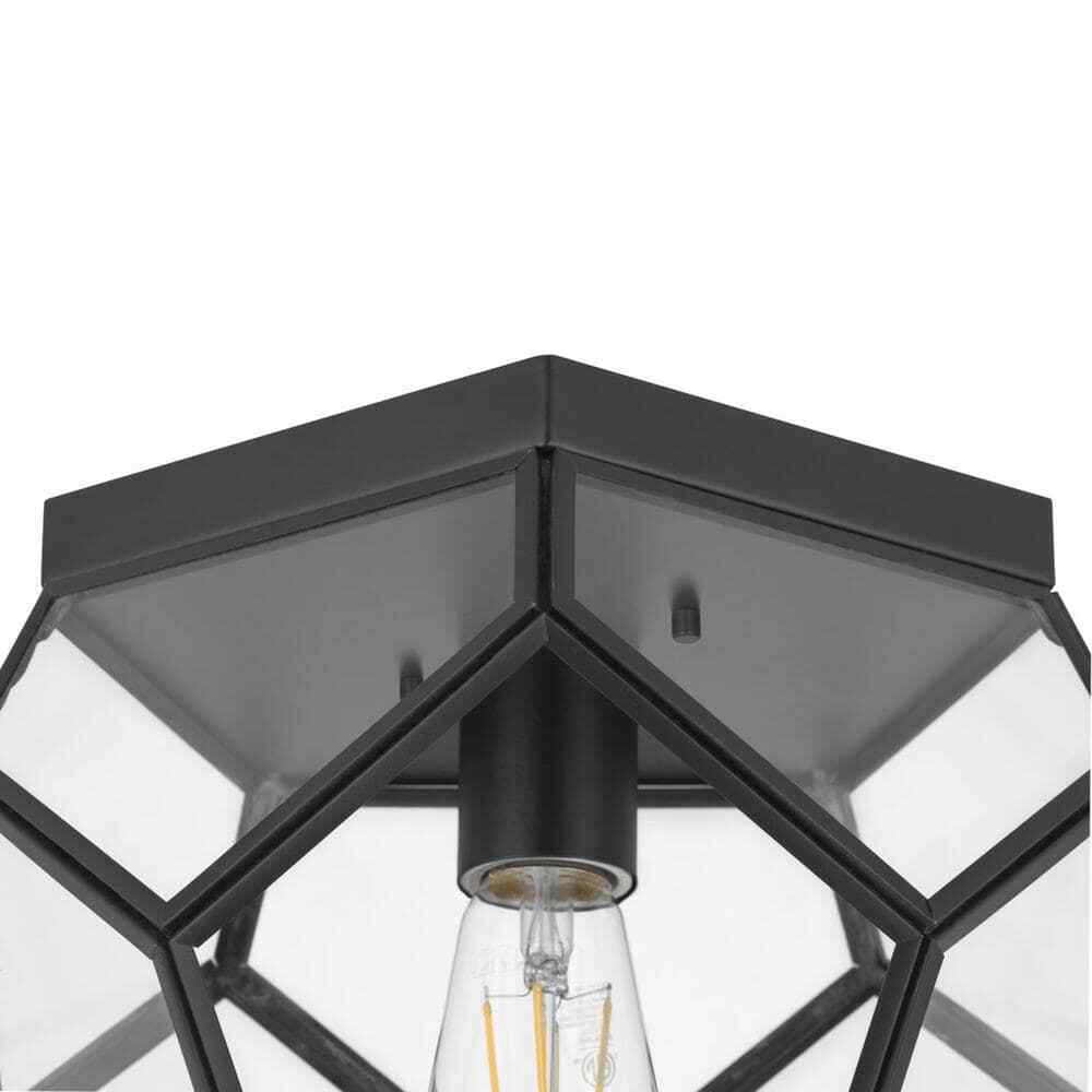 Progress Lighting Wianno 10 in. 1-Light Matte Black Flush Mount Ceiling Light