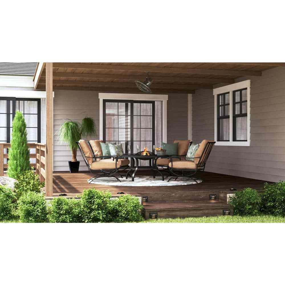 Bentley II 18 in. Indoor/Outdoor Brushed Nickel Oscillating Ceiling Fan