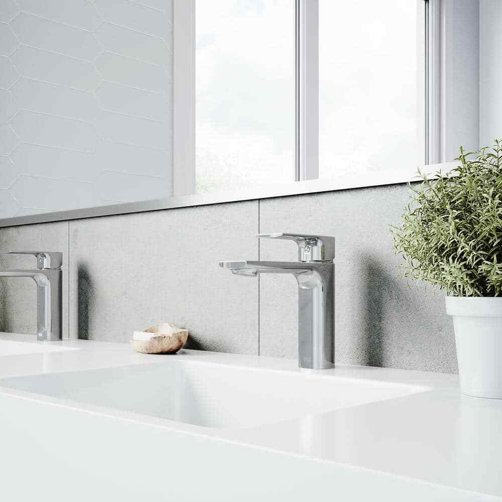 VIGO Davidson Single Handle Single-Hole Bathroom Faucet in Chrome VG01043CH