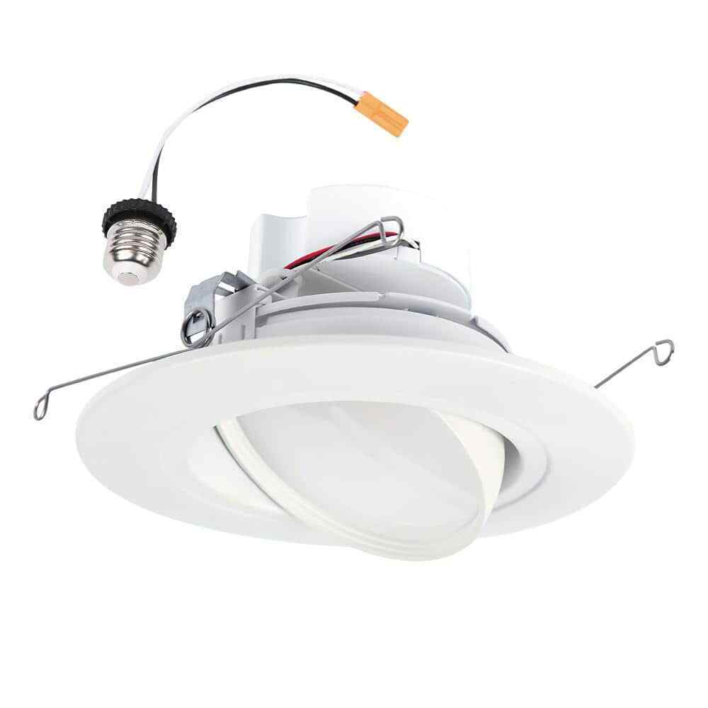 HALO RA 5/6 in. Integrated LED Recessed Light Trim 600 Lumens/1000 Lumens