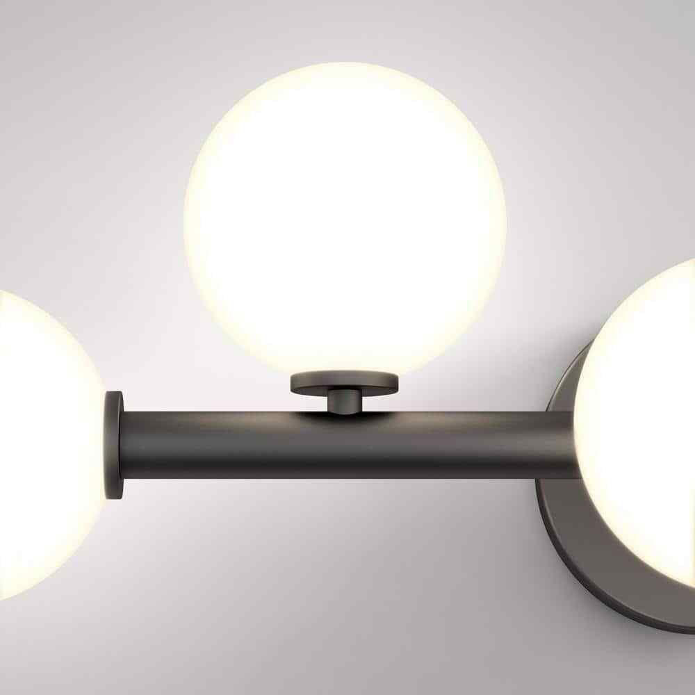 Artika Bloom 5-Light Black Modern LED Vanity Light Bar Bathroom Frosted Glass