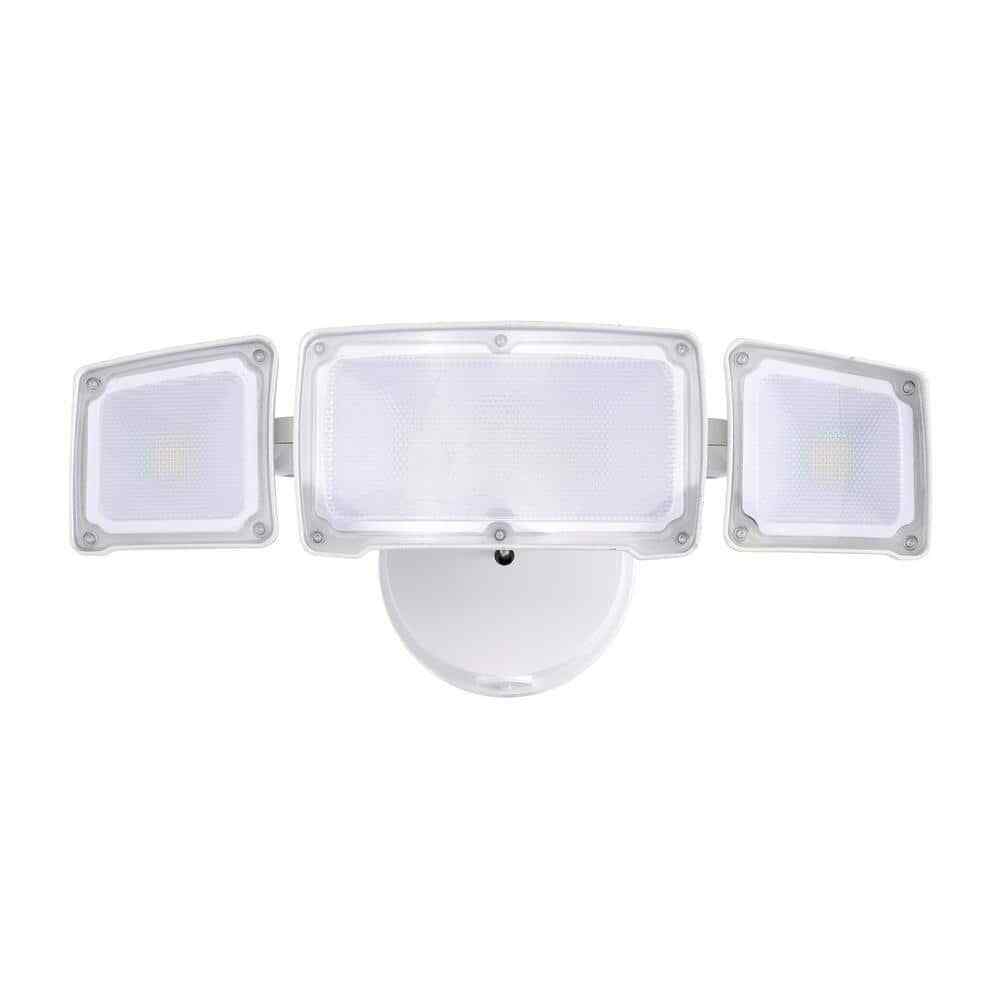 AWSENS White Outdoor LED Security Flood Light Wall or Eave Mount Flood Light