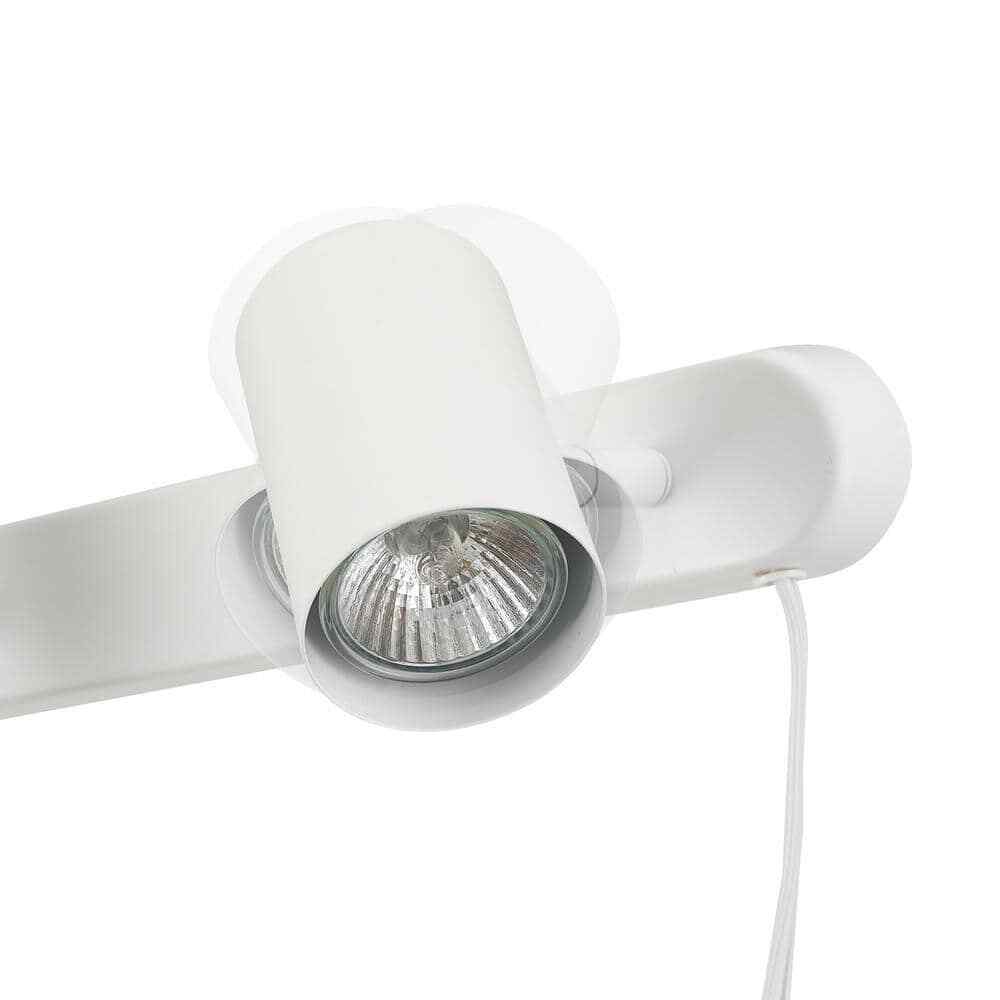 Globe Electric Dale 3-Light Matte White Plug-In Linear Track Lighting Kit
