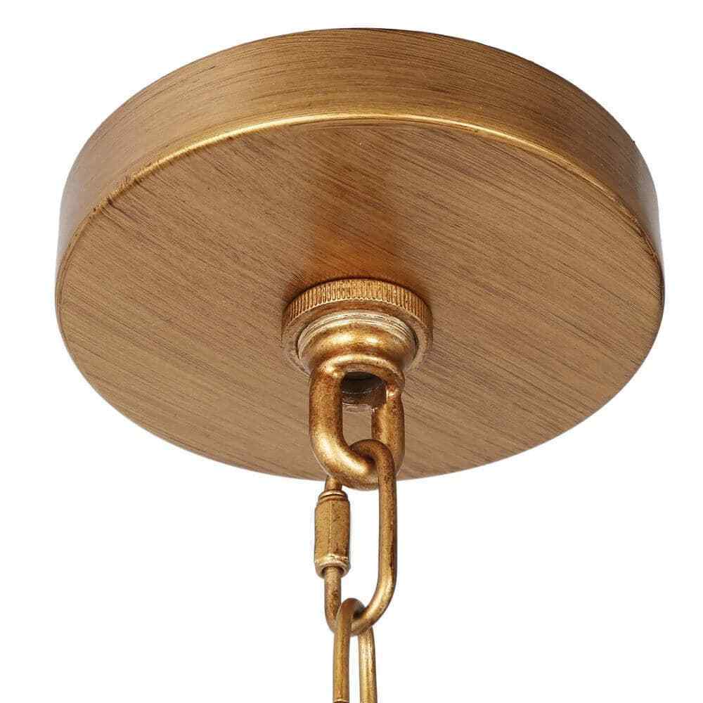 Uolfin Farmhouse Brushed Gold Pendant Kitchen Hanging Pendant Light Fixture