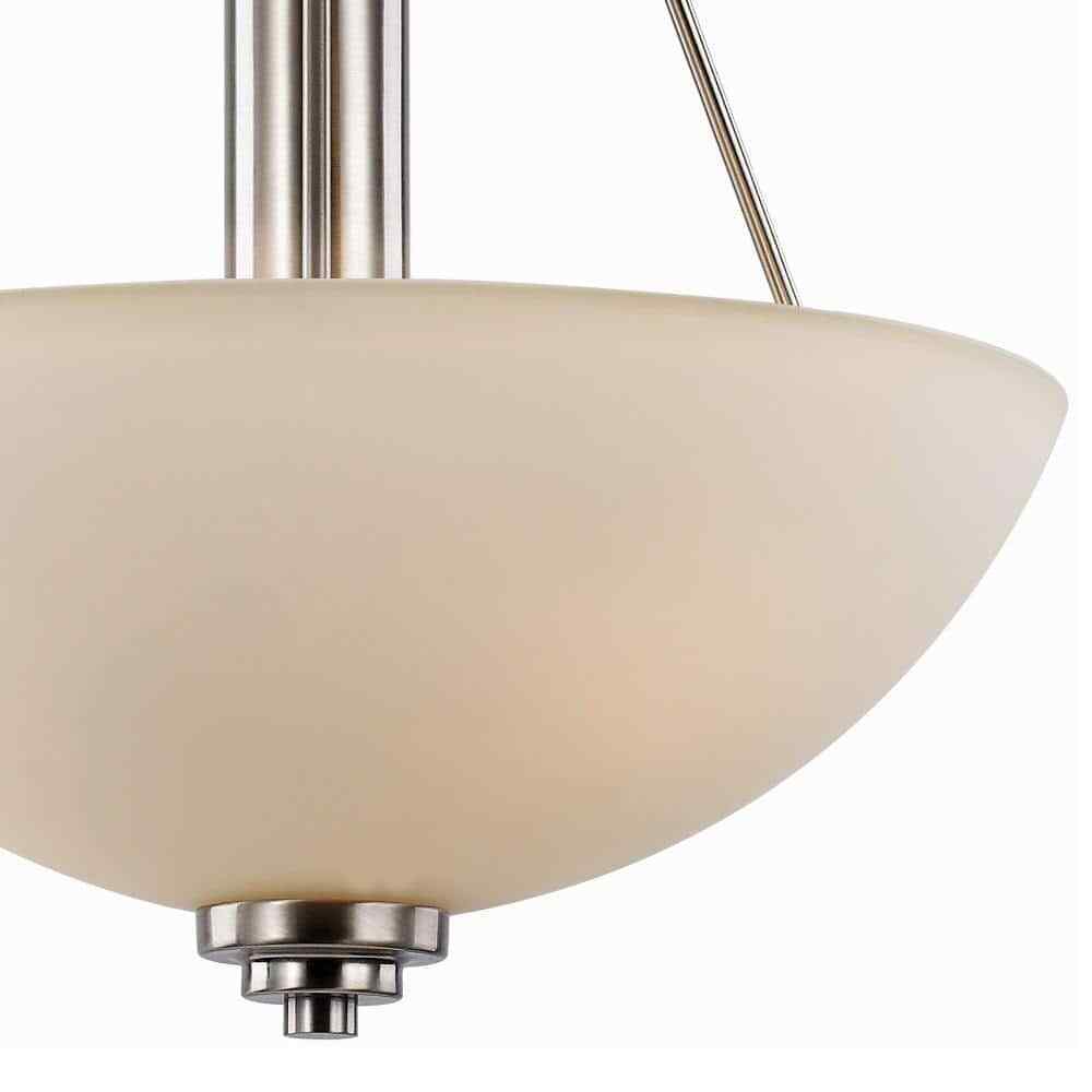 Bel Air Lighting 15.75 in. 3-Light Brushed Nickel Hanging Kitchen Pendant Light