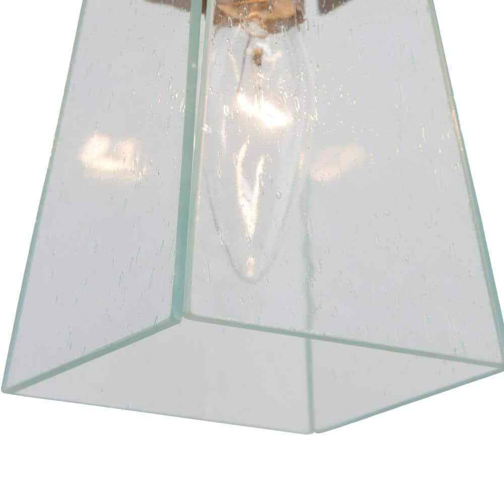 Uolfin Modern Farmhouse Gold Chandelier Black Dining Chandelier w/ Seeded Glass