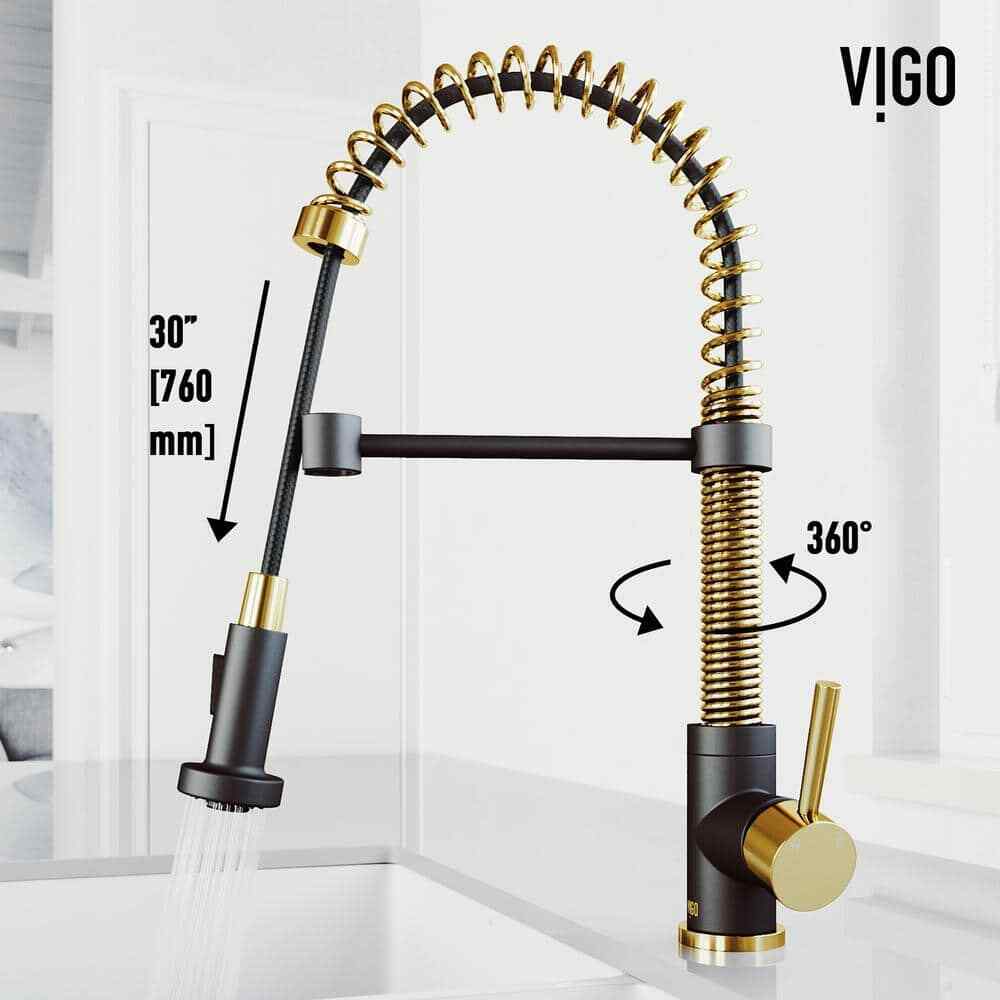 VIGO Edison Single Handle Pull-Down Sprayer Kitchen Faucet