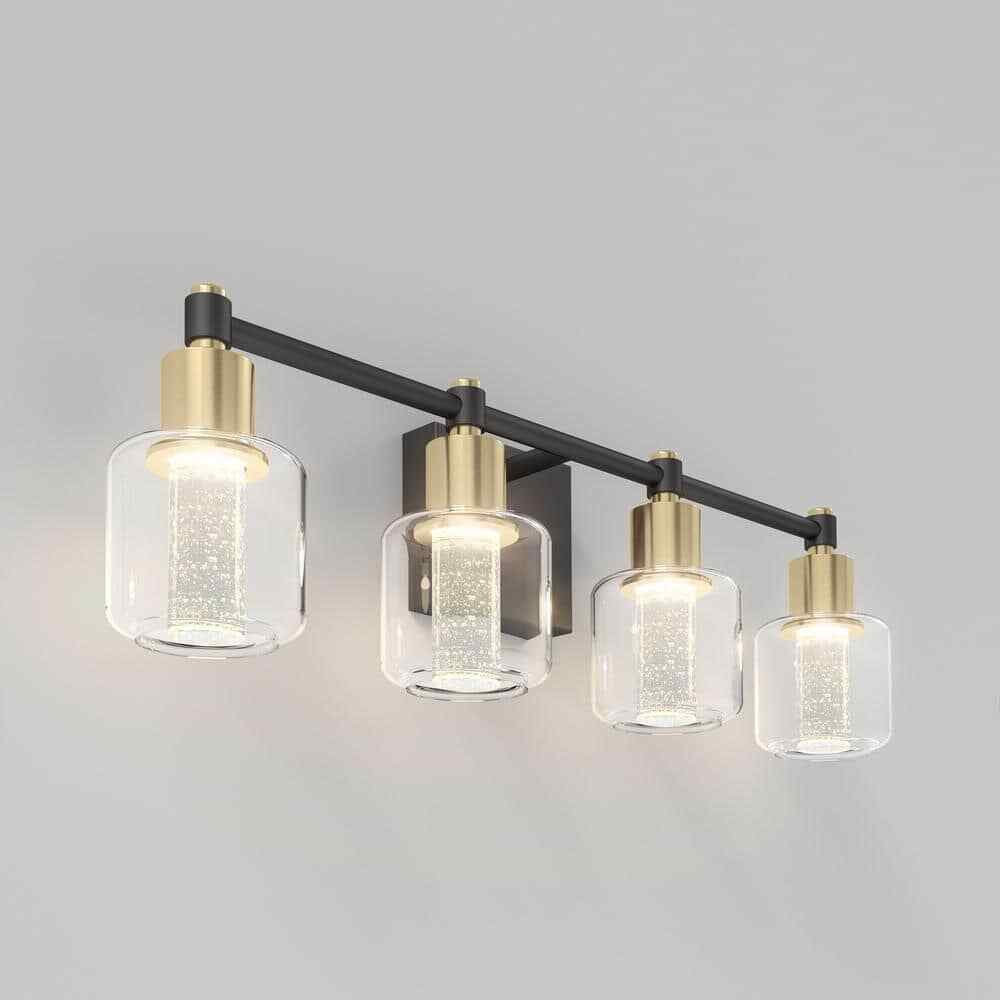 Artika Champagne Globe 26 in. LED 5 Vanity Light Bar for Bathroom Bubble Glass