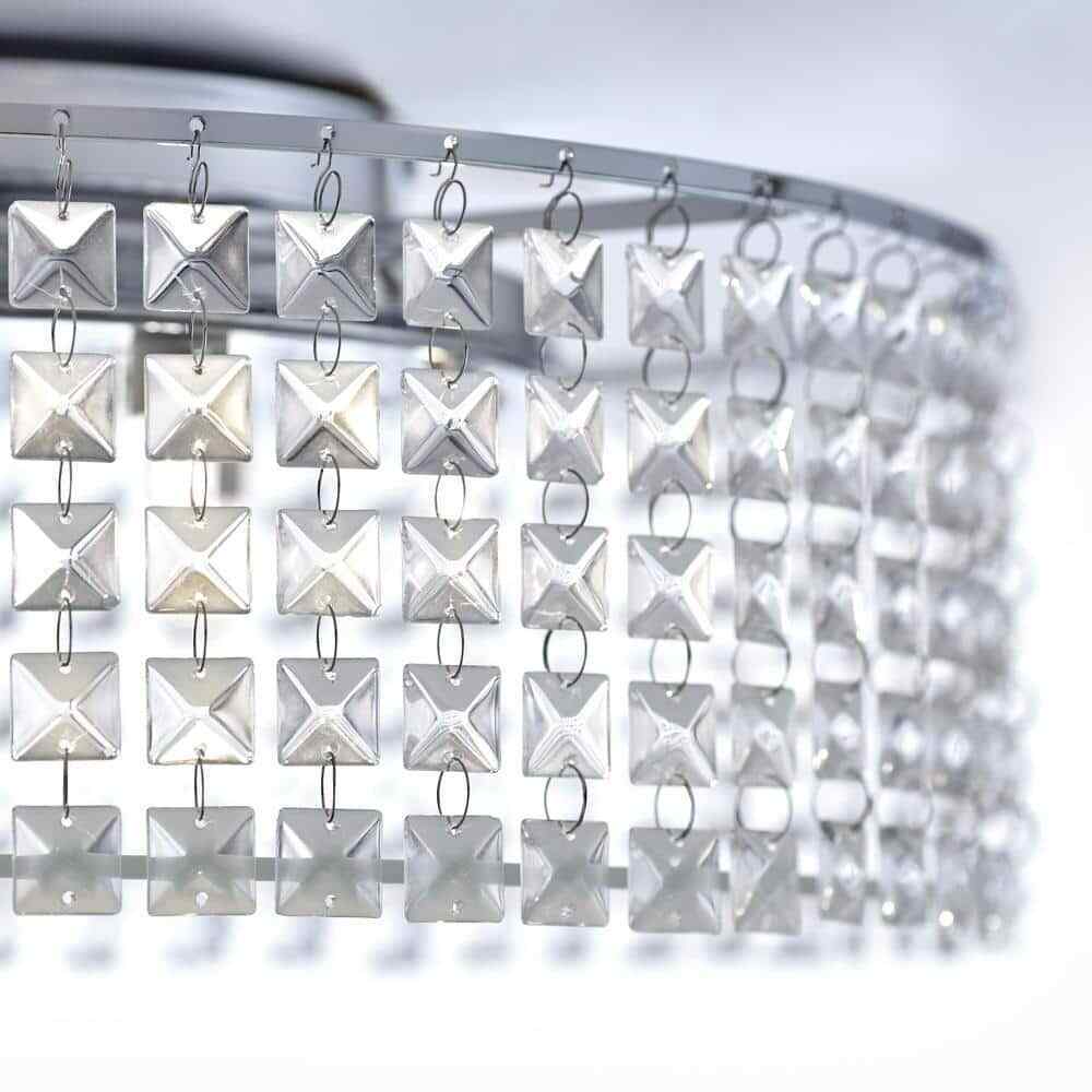 BAZZ Glam Cobalt 3-Light Brushed Chrome Ceiling Light PL3413CC