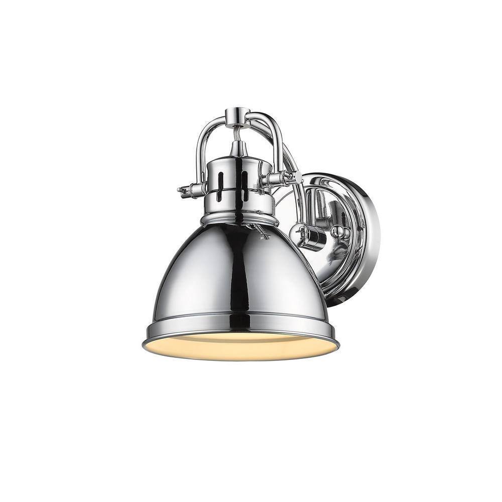 Golden Lighting Duncan Chrome 1-Light Bath Light
