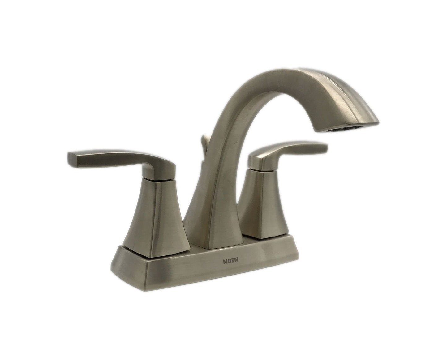 MOEN Voss 4 in. Centerset 2-Handle Bathroom Faucet in Brushed Nickel 6901BN