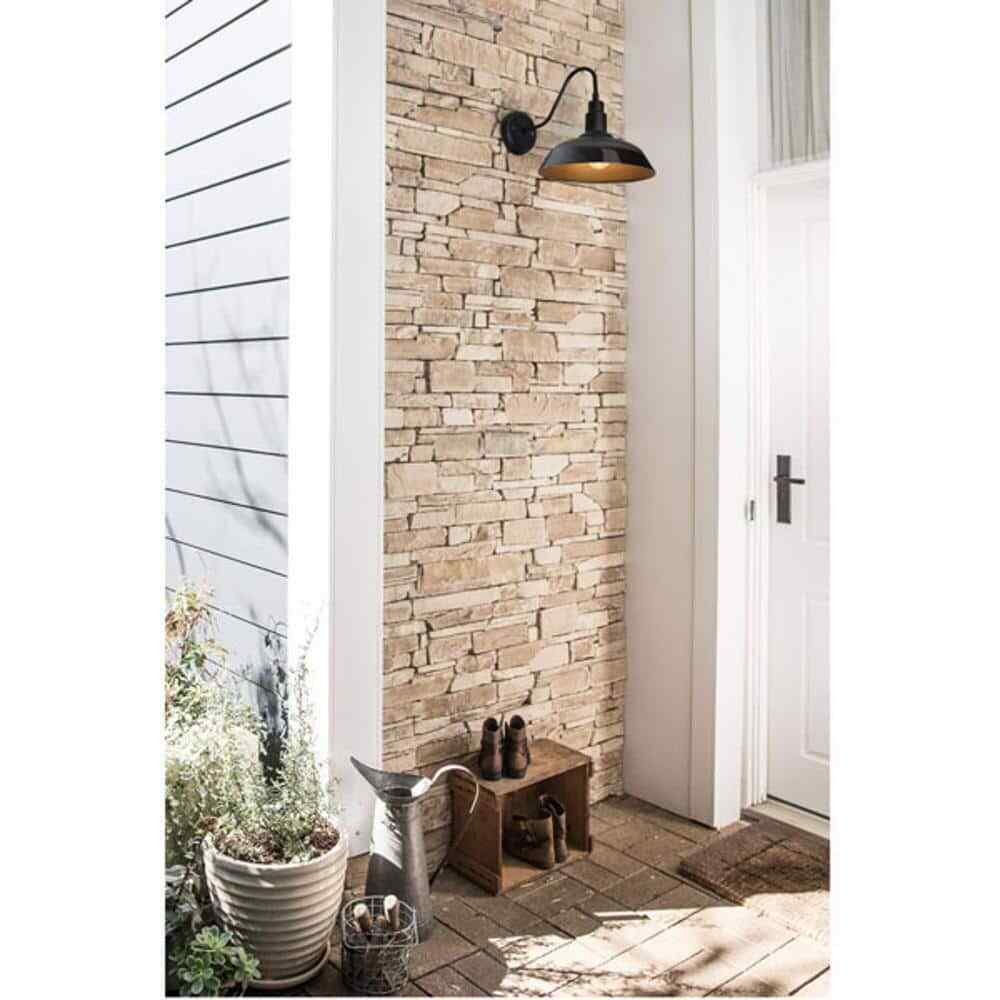 Sylvania Easton 11.5 in. Single Bulb Antique Black Outdoor Barn Light Sconce