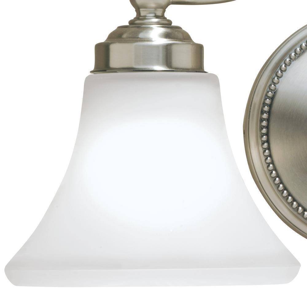 NORWELL Soleil 2-Light Brush Nickel Wall Sconce
