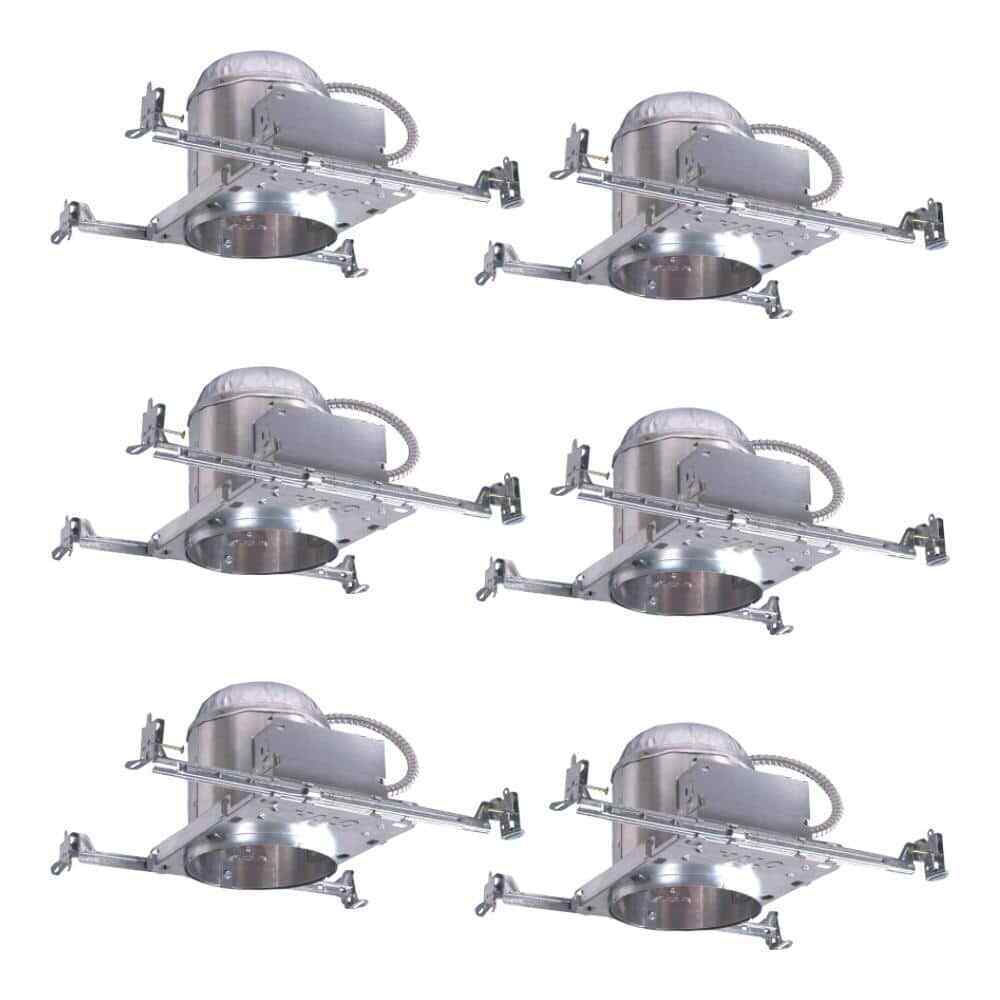 HALO 6 in. Aluminum Recessed Lighting Housing Ceiling Insulation Contact 6-Pack