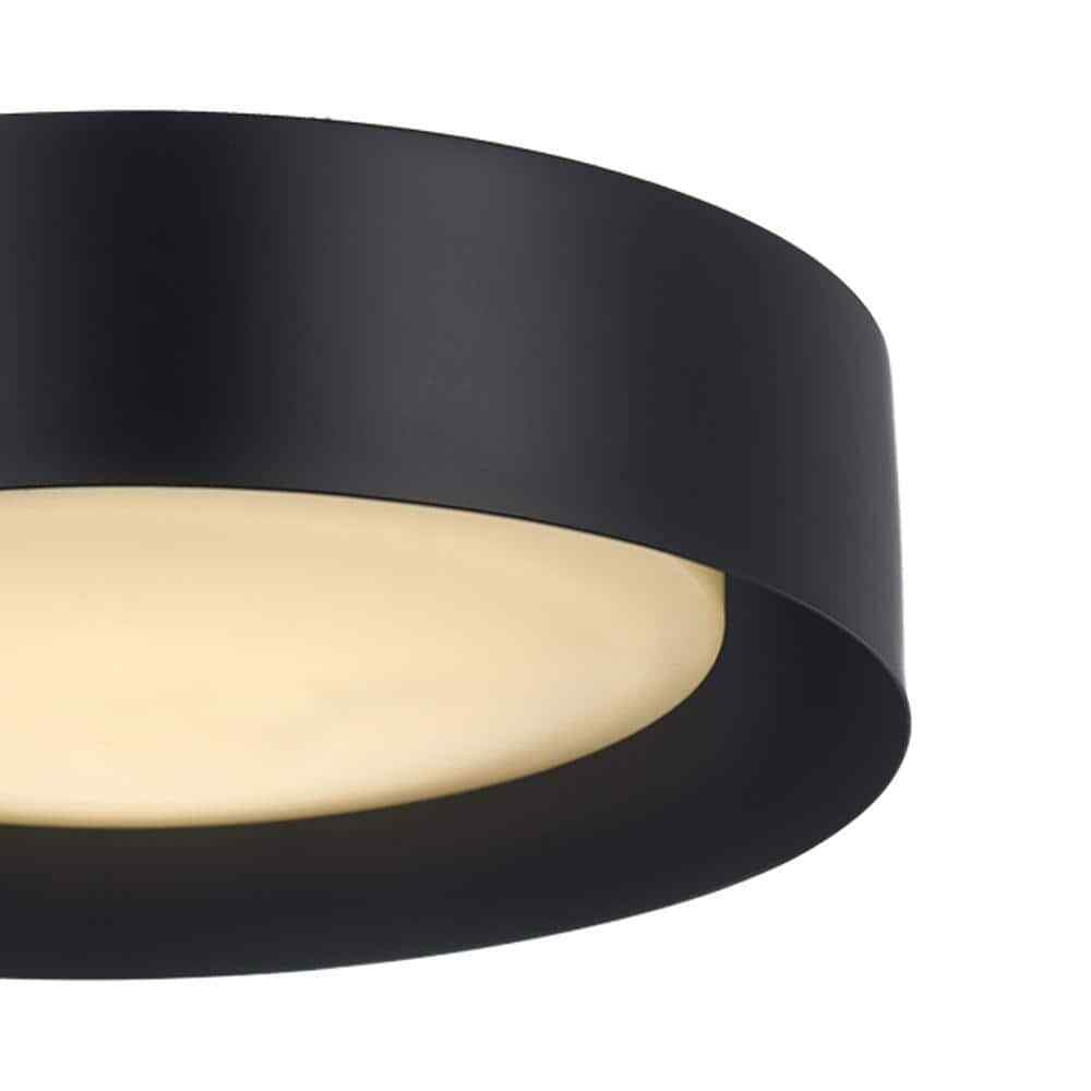 Monteaux Lighting Monteaux 13 in. Black Integrated LED Flush Mount Ceiling Light