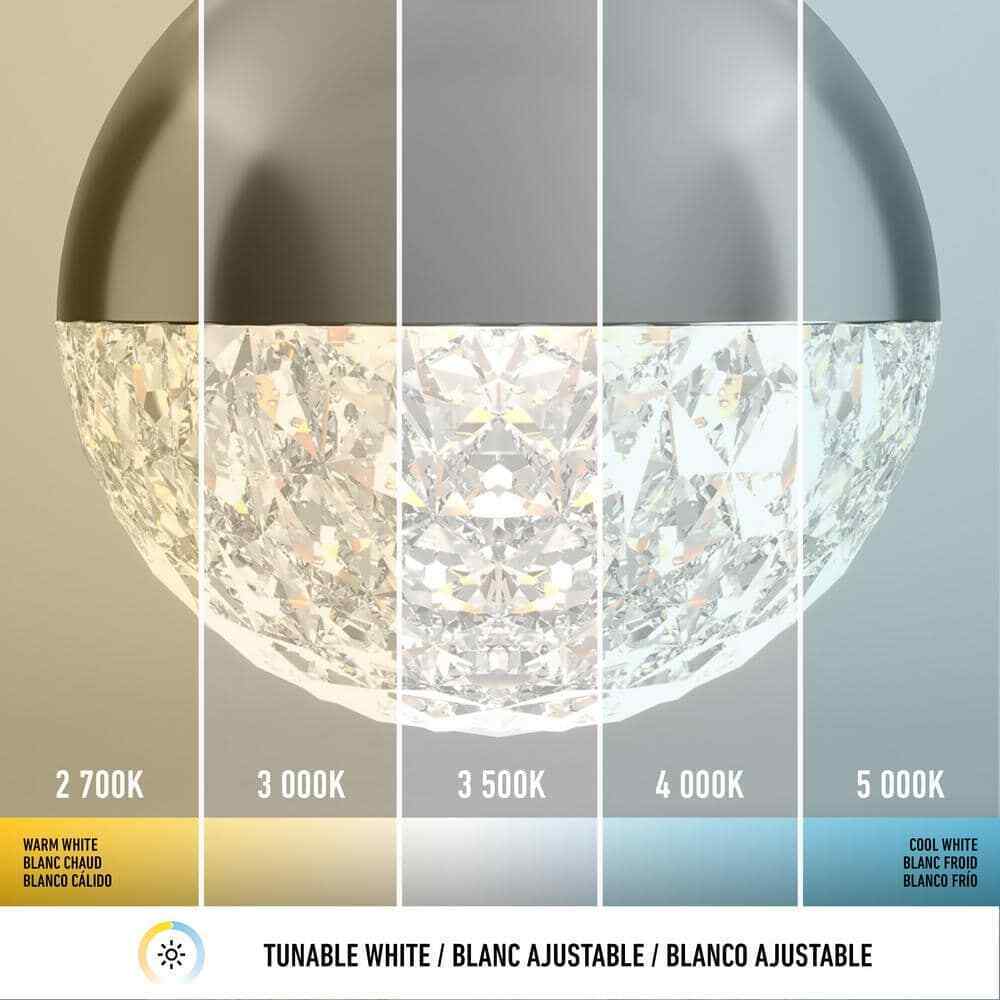 Artika Carat Ball 15-Watt Chrome LED Mini Pendant Light Fixture Kitchen Island