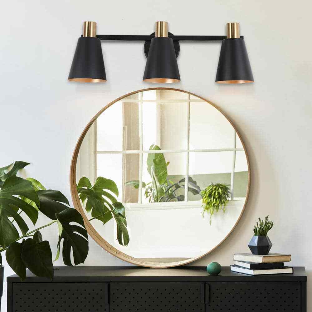 Uolfin Bathroom Wall Sconce 3-Light Modern Bell Powder Room Vanity Light Fixture