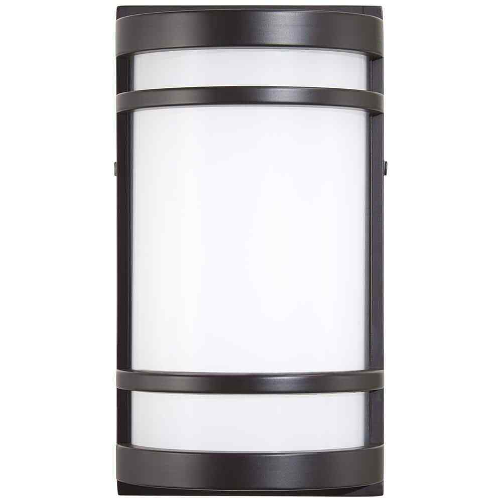 Home Decorators Mullen Oil Rubbed Bronze Outdoor Hardwired LED Wall Sconce