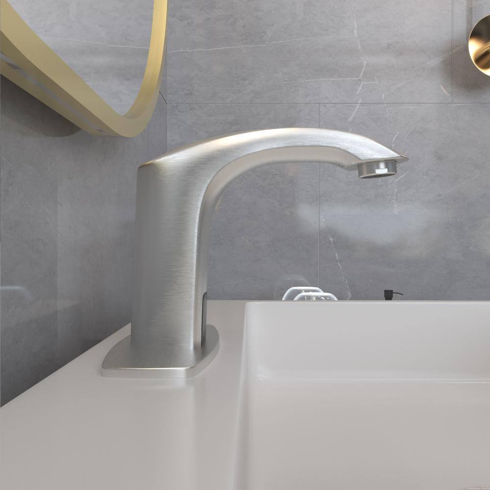 BWE Automatic Sensor Touchless Bathroom Sink Faucet With Deck Plate
