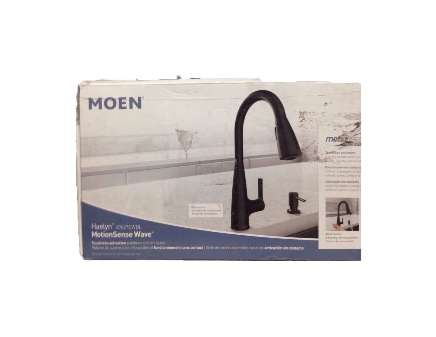 MOEN Haelyn Touchless Single-Handle Pull-Down Sprayer Kitchen Faucet Matte Black