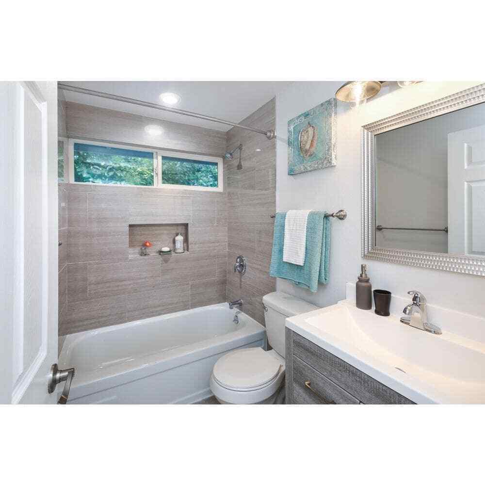 Juno JSBT 7.72 in. Matte White Wet Location Integrated LED Flush Mount Fixture