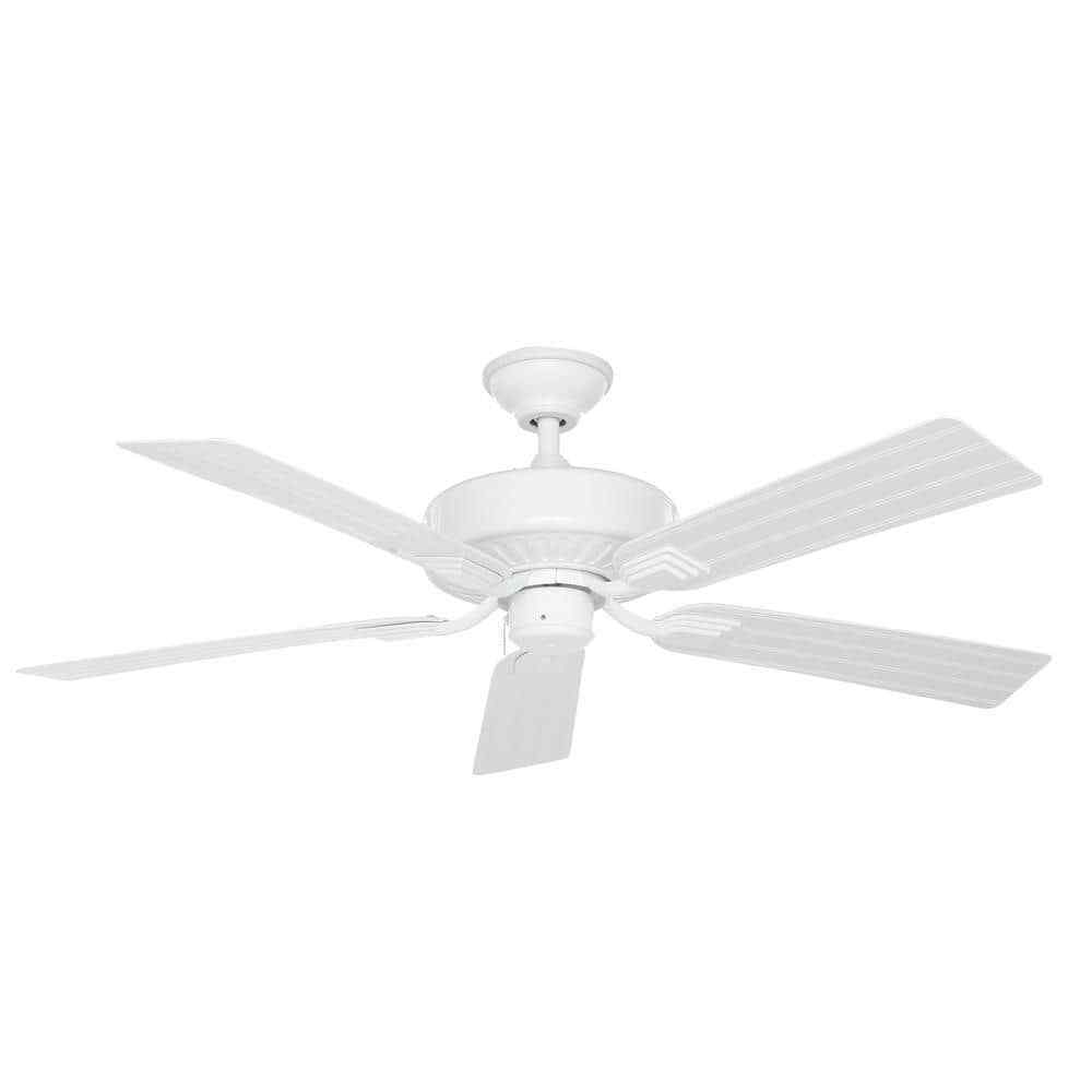 Hampton Bay Barrow Island 52 in. Indoor/Outdoor Wet Rated White Ceiling fan