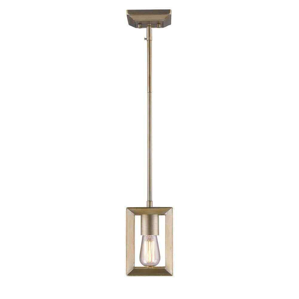 Golden Lighting Smyth 1-Light White Gold Pendant