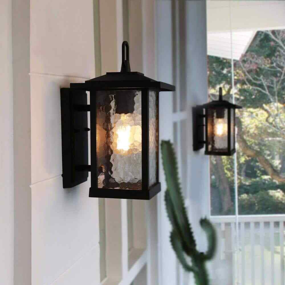 LNC Modern Black Outdoor Wall Sconce Farmhouse Lantern Coach Light