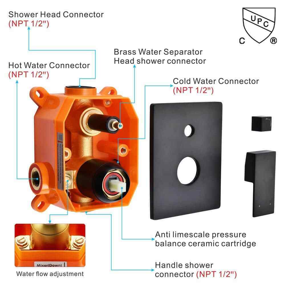 Toject Pardo 3-Spray Patterns with 1.8 GPM 9.8 in. Wall Mount Dual Shower Heads