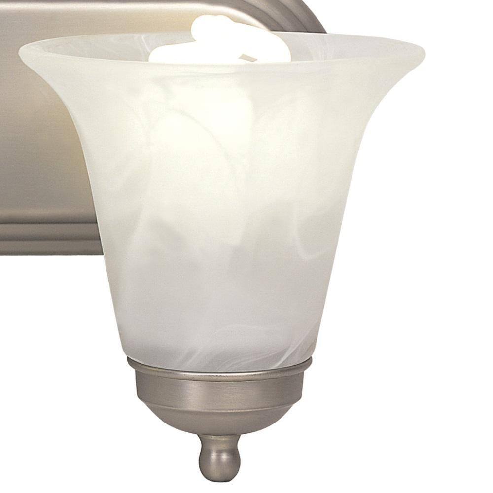 Bel Air Lighting Morgan Brushed Nickel CFL Vanity Light with Glass Shades