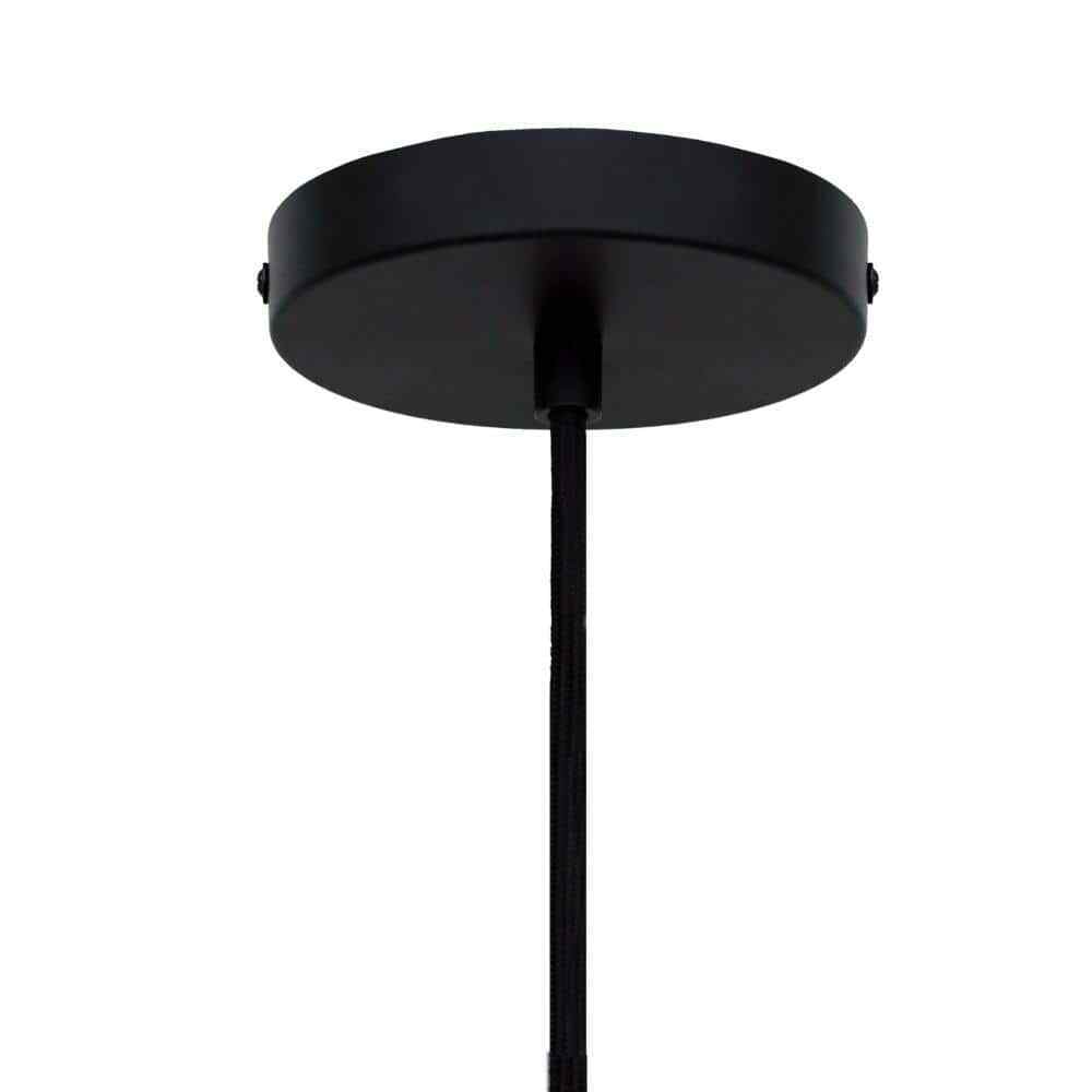 Bel Air Lighting Bernice 11.75 in. 1-Light Black Bohemian Hanging Pendant Light