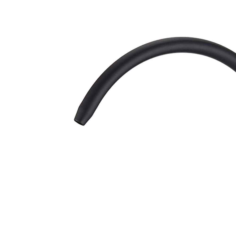 Single-Handle Stainless Steel Kitchen Water Filter Faucet in Matte Black
