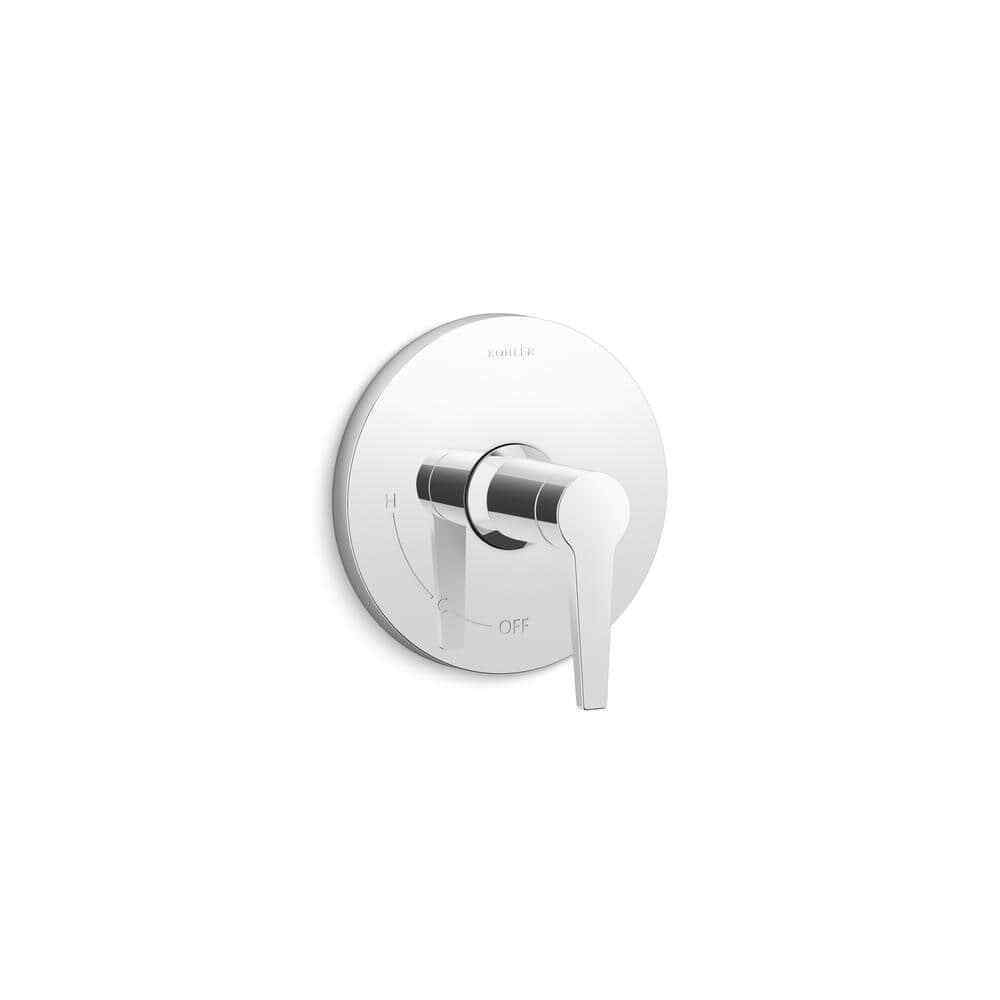 KOHLER Pitch 1-Handle Wall Mount Valve Trim, Polished Chrome Valve Not Included
