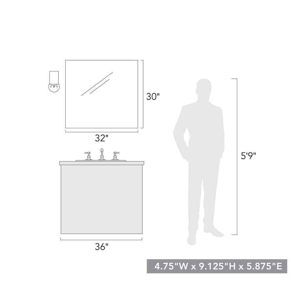 Golden Lighting Manhattan Matte Black 1-Light Bath Vanity