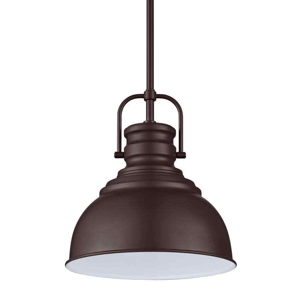 Home Decorators Collection 10 in. 1-Light Bronze Hanging Kitchen Pendant Light
