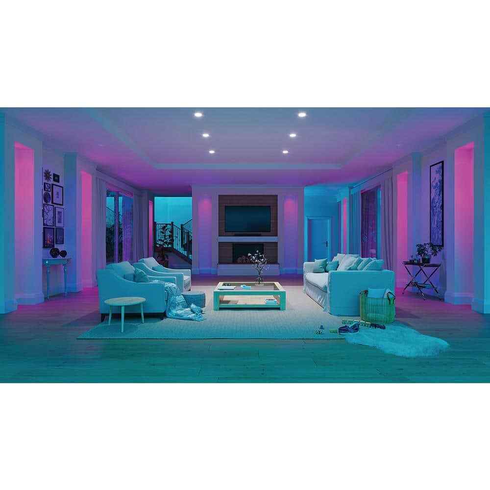 Select RB 6 in. Smart Tunable CCT Color Changing Recessed Light Trim 4-Pack
