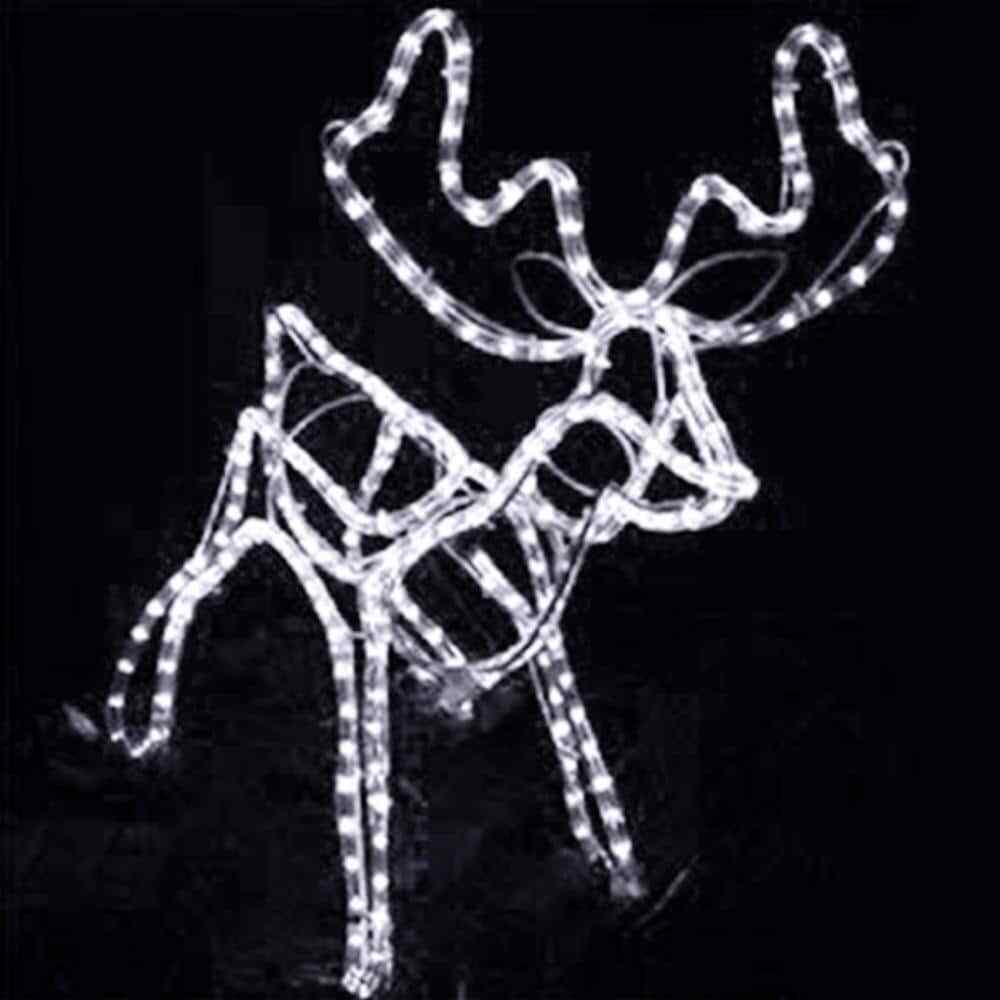 GIGALUMI Outdoor 35.7 ft. Solar Powered Cool White LED Rope Light 2-Pack