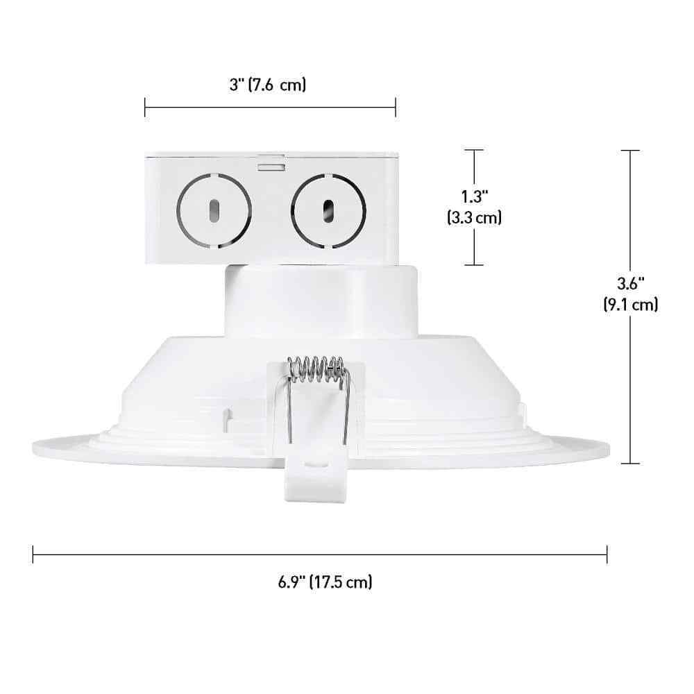 Globe Electric 6 in. White LED Recessed Lighting Kit 4-Pack