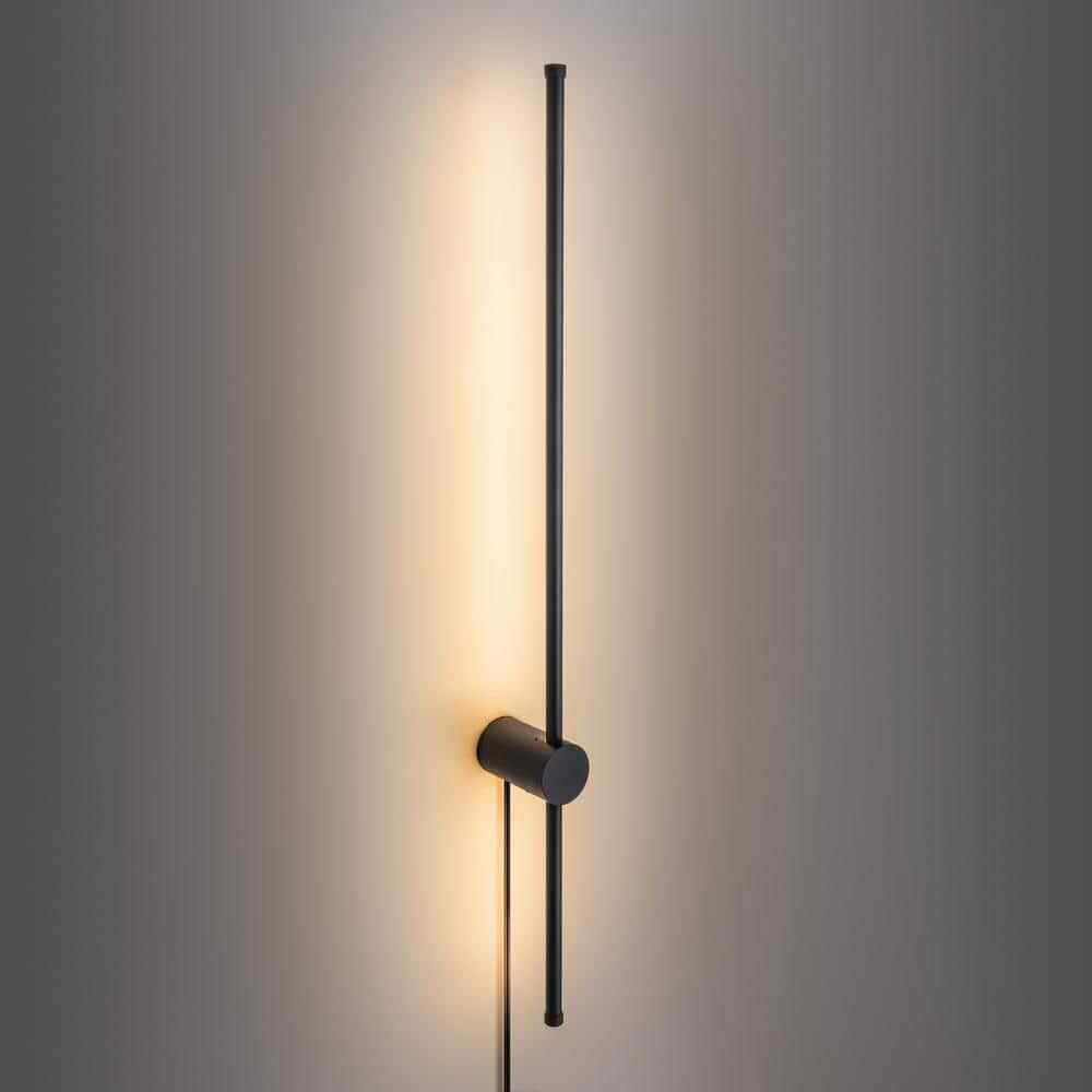 RRTYO Ronan 34.6 in. Black Warm Light LED Linear Sconce Vanity LIght