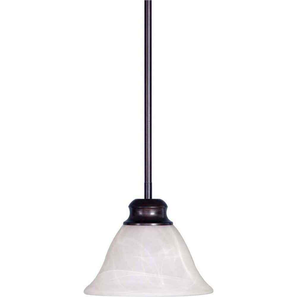 Volume Lighting Troy 1-Light Antique Bronze Mini Pendant Hanging Light Fixture