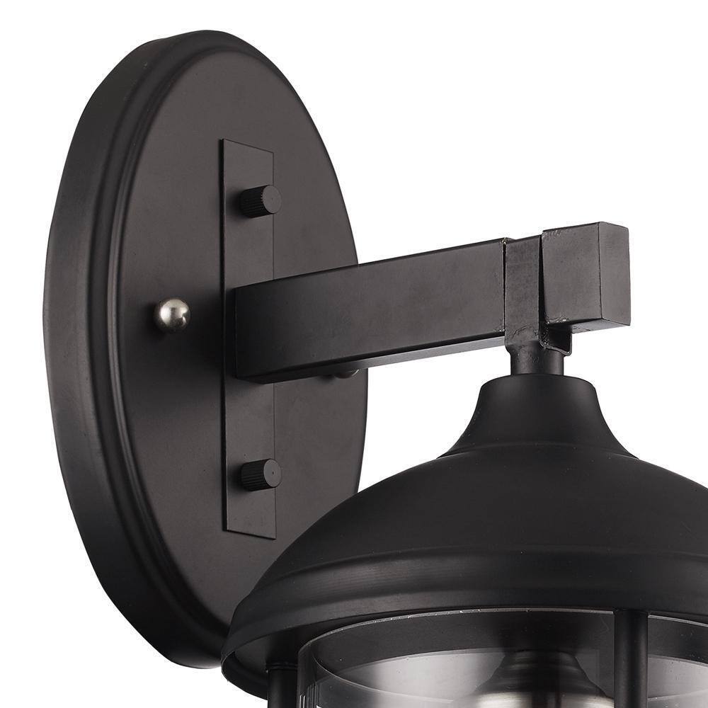 Bel Air Lighting Blues 16.5 in. Black Brushed Nickel Outdoor Wall Light Fixture